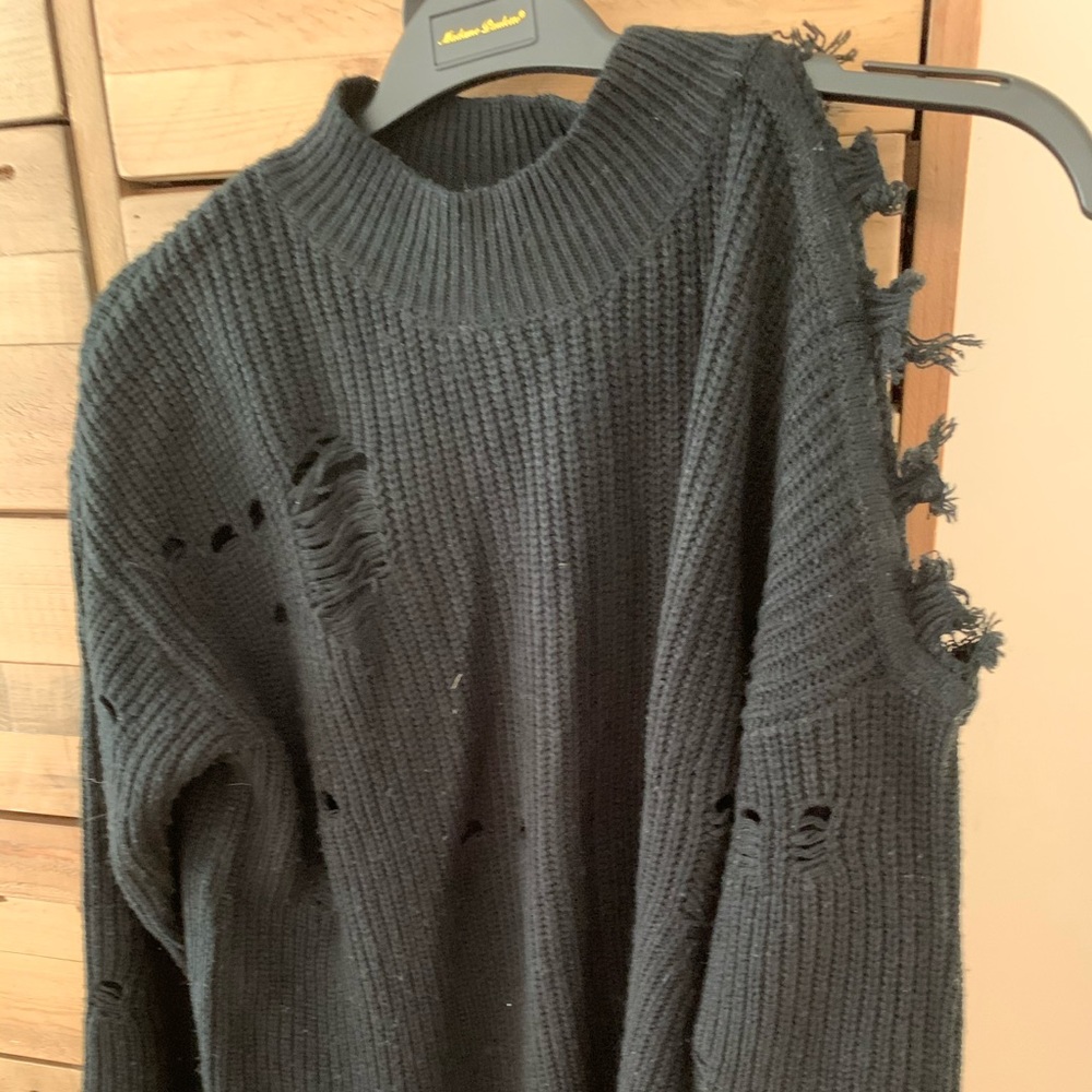 Sweater dress great with thigh high boots